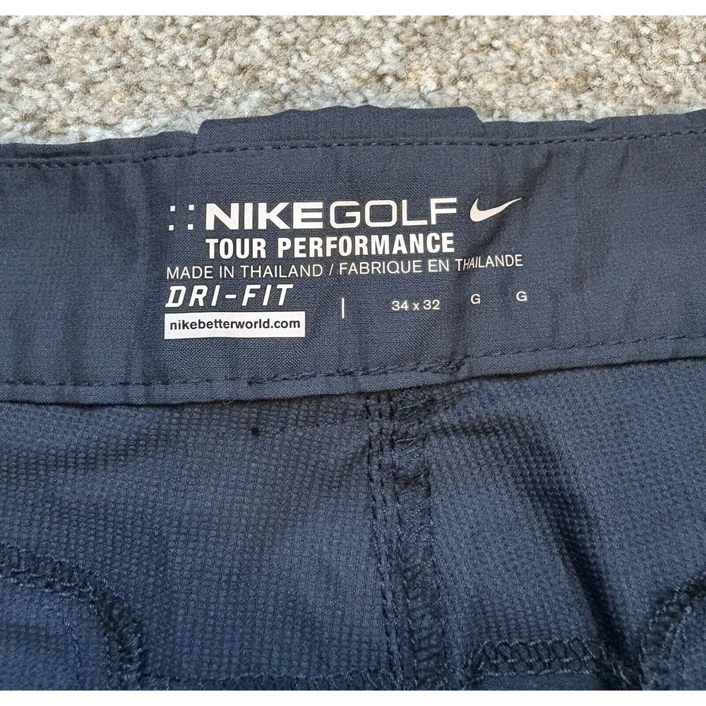 Nike Golf Pants Mens 34x32 Black Tour Performance Dri-Fit‎ Stretch Lightweight